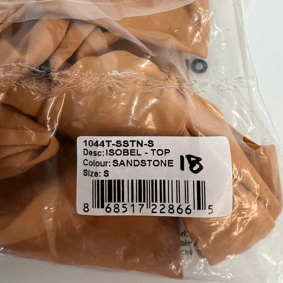 NWT Stone Fox Swim Isobel Minimalist Bikini Top Adjustable Sandstone size Small - Picture 16 of 16